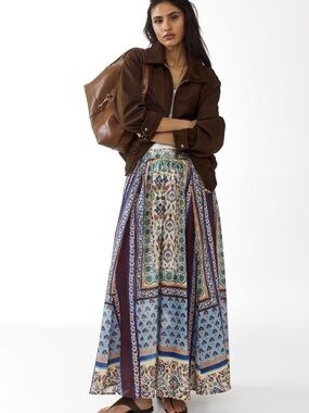 H&M Bohemian Patchwork Maxi Skirt Multi Color SOLD OUT